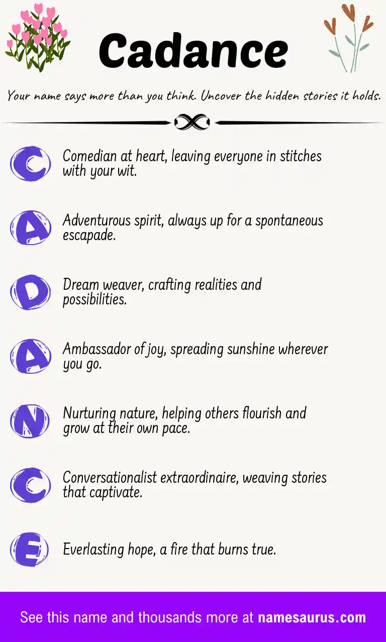 Acrostic poem about Cadance.