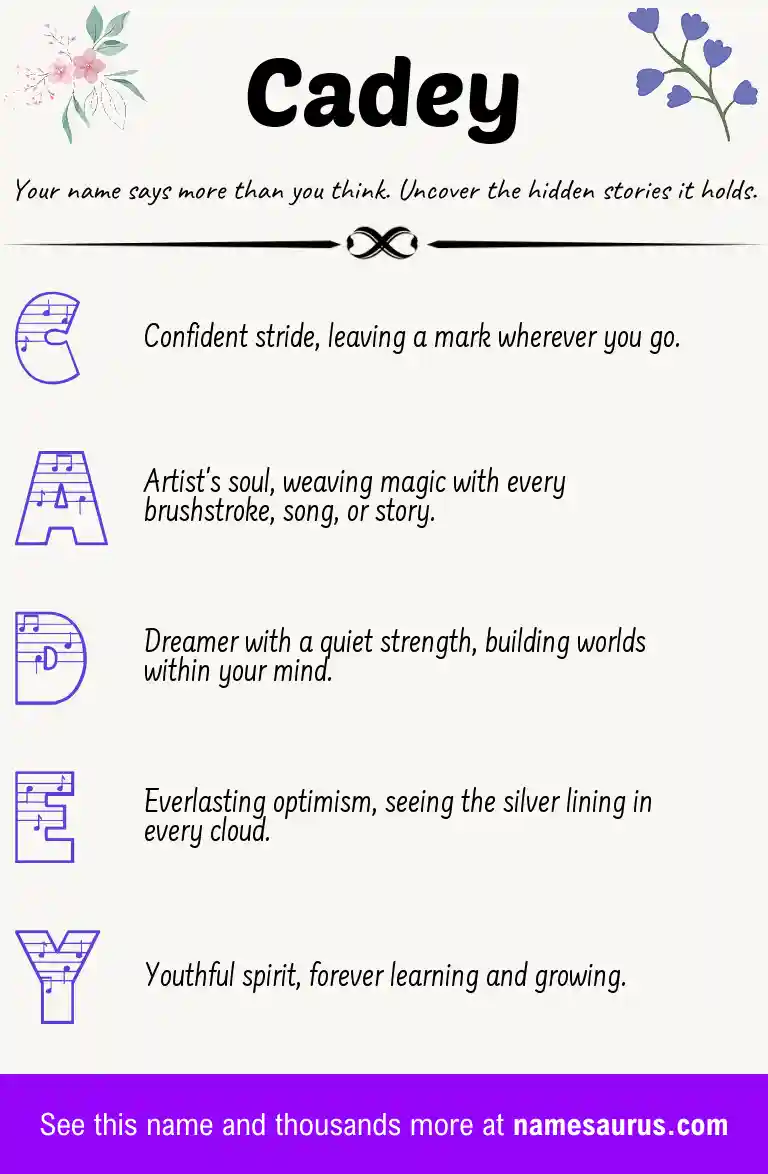Acrostic poem about Cadey.