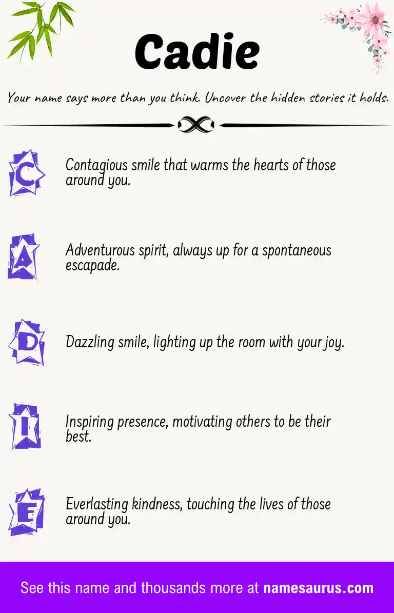 Acrostic poem about Cadie.