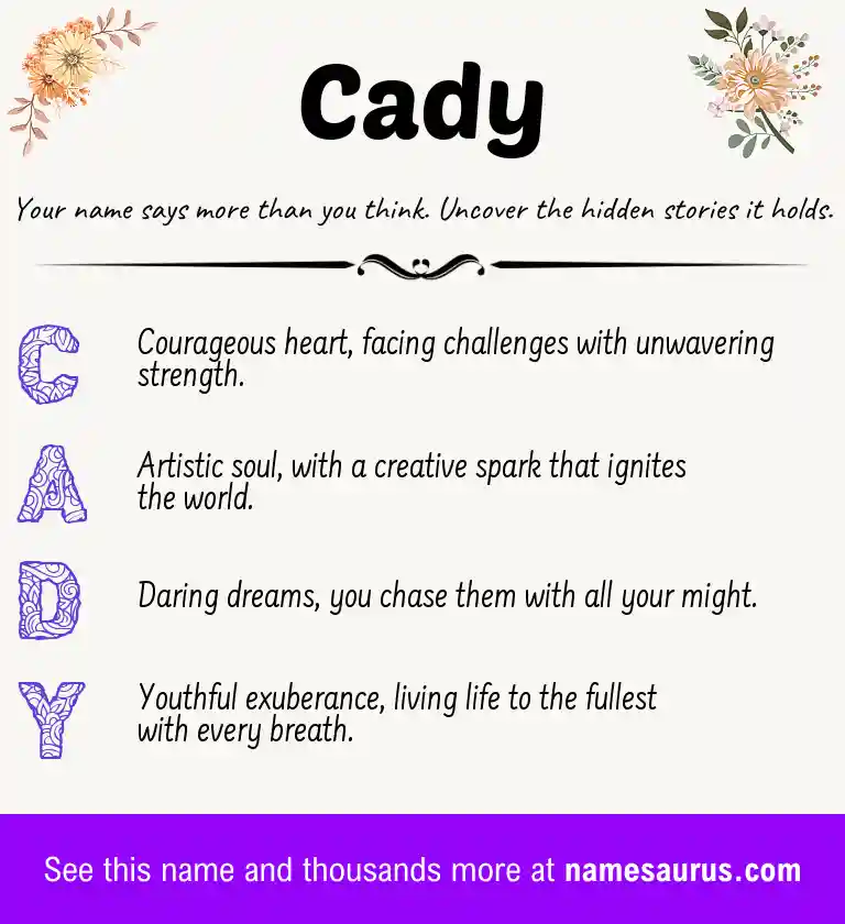 Acrostic poem about Cady.