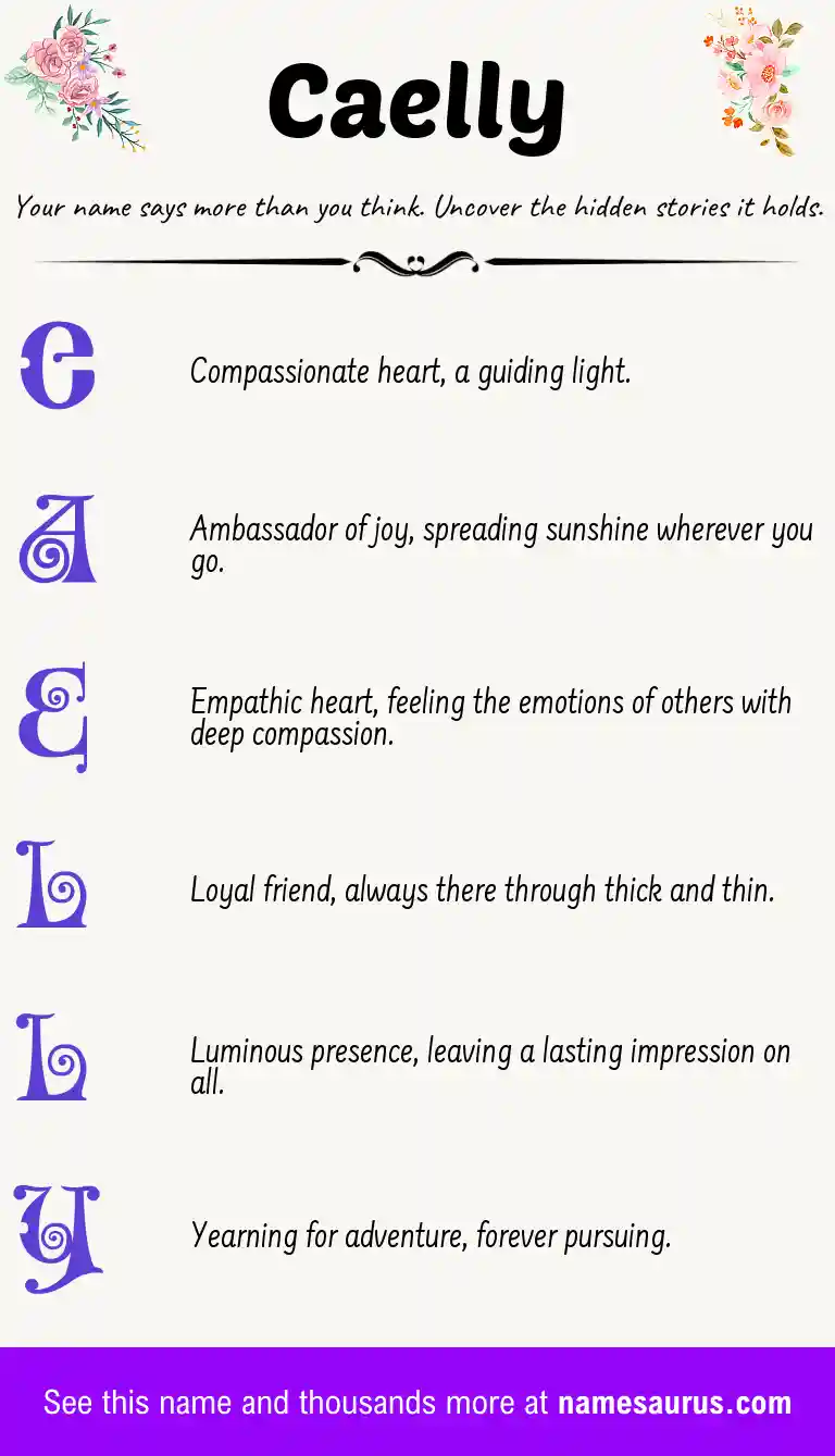 Acrostic poem about Caelly.
