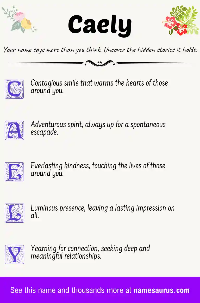 Acrostic poem about Caely.