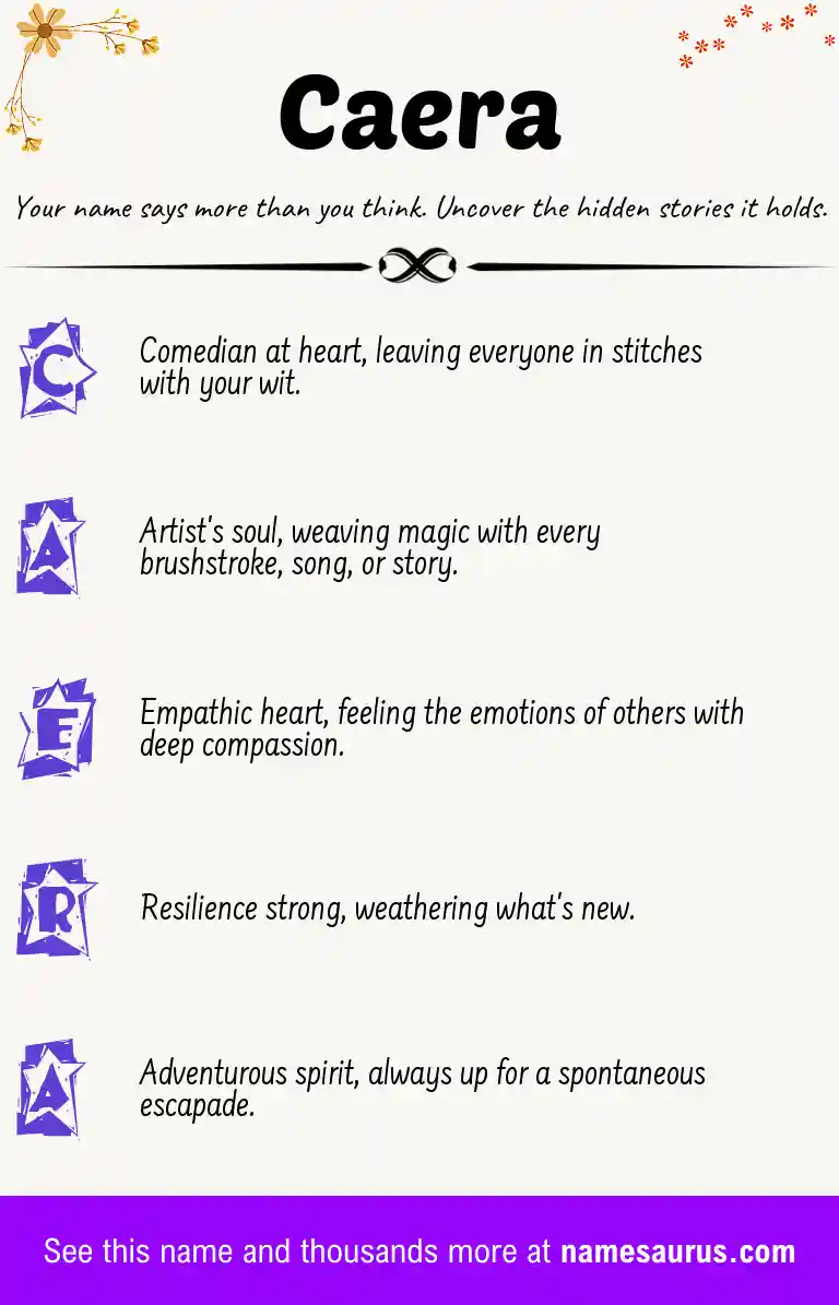 Acrostic poem about Caera.