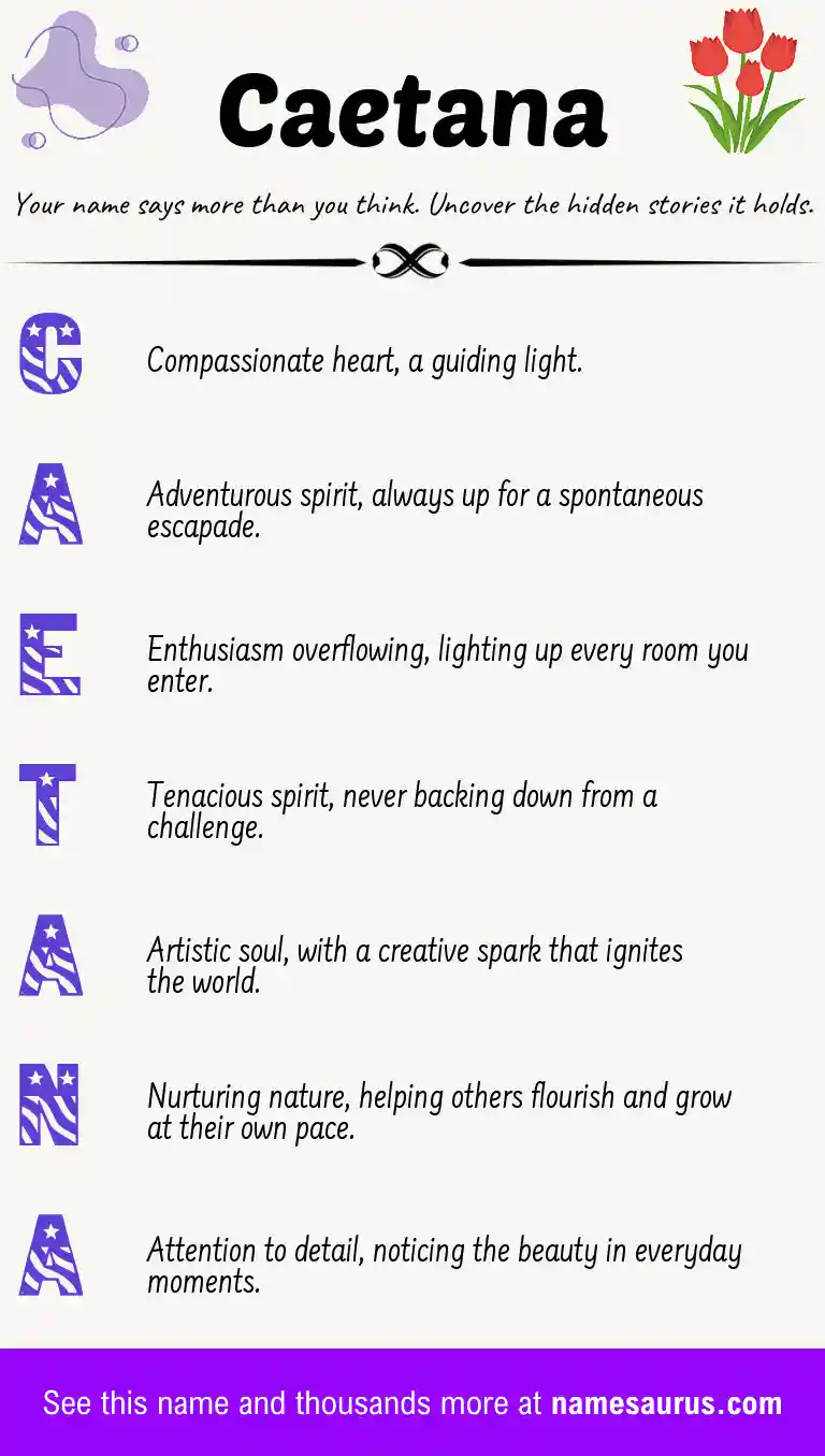 Acrostic poem about Caetana.