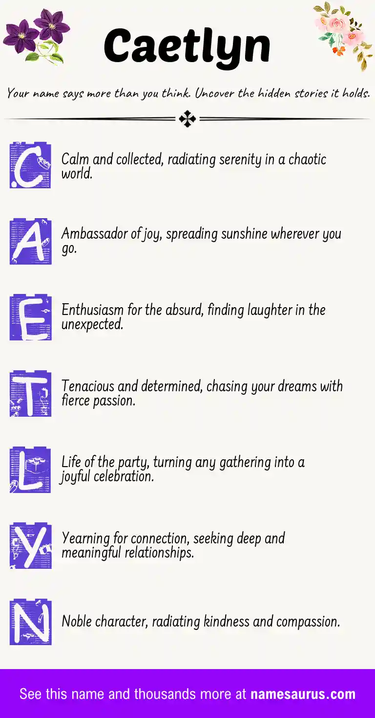 Acrostic poem about Caetlyn.
