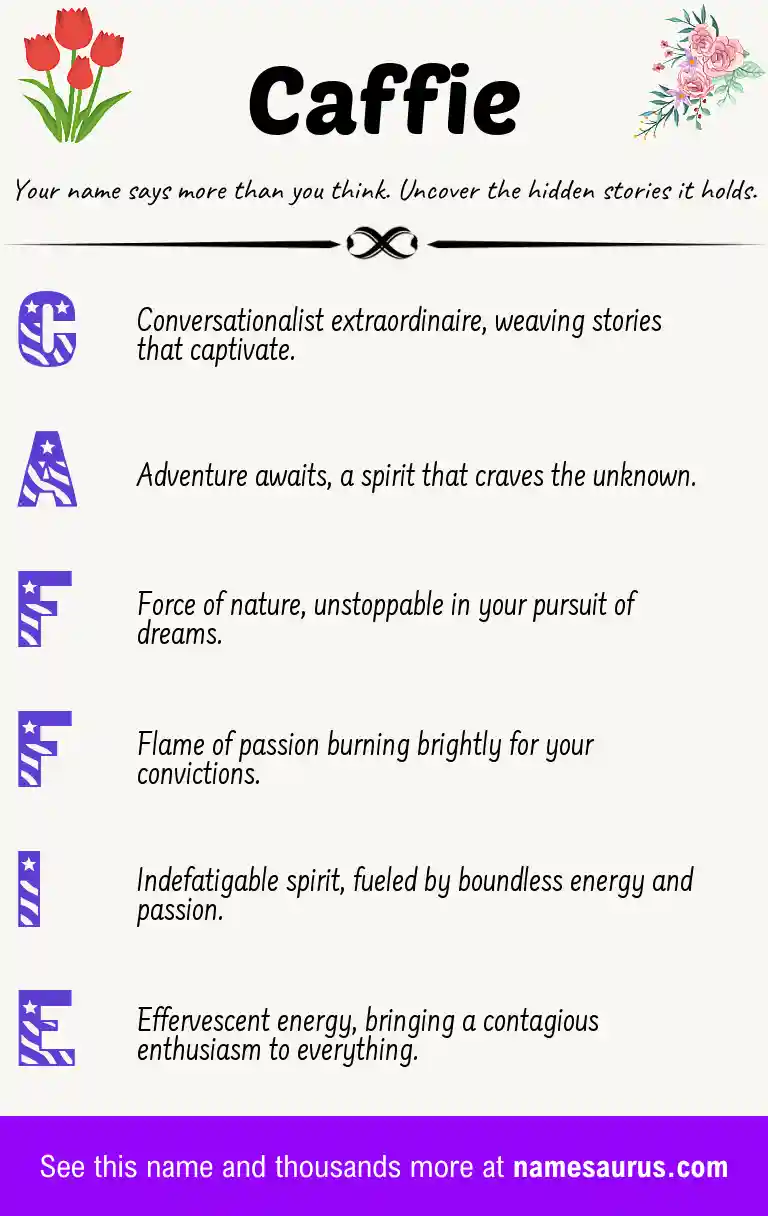 Acrostic poem about Caffie.
