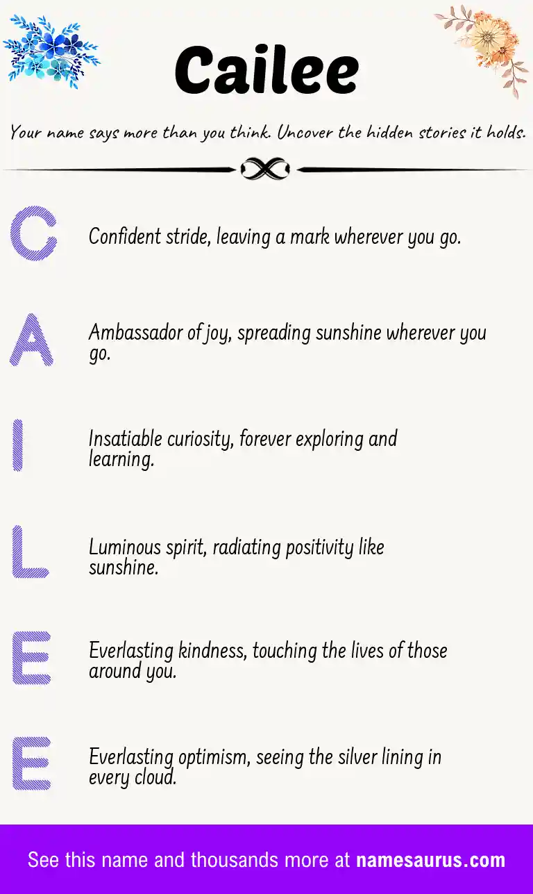 Acrostic poem about Cailee.