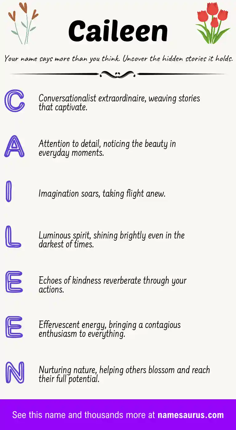 Acrostic poem about Caileen.