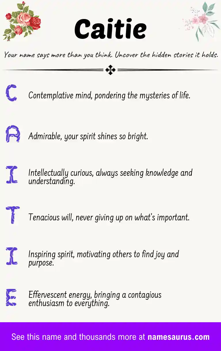Acrostic poem about Caitie.