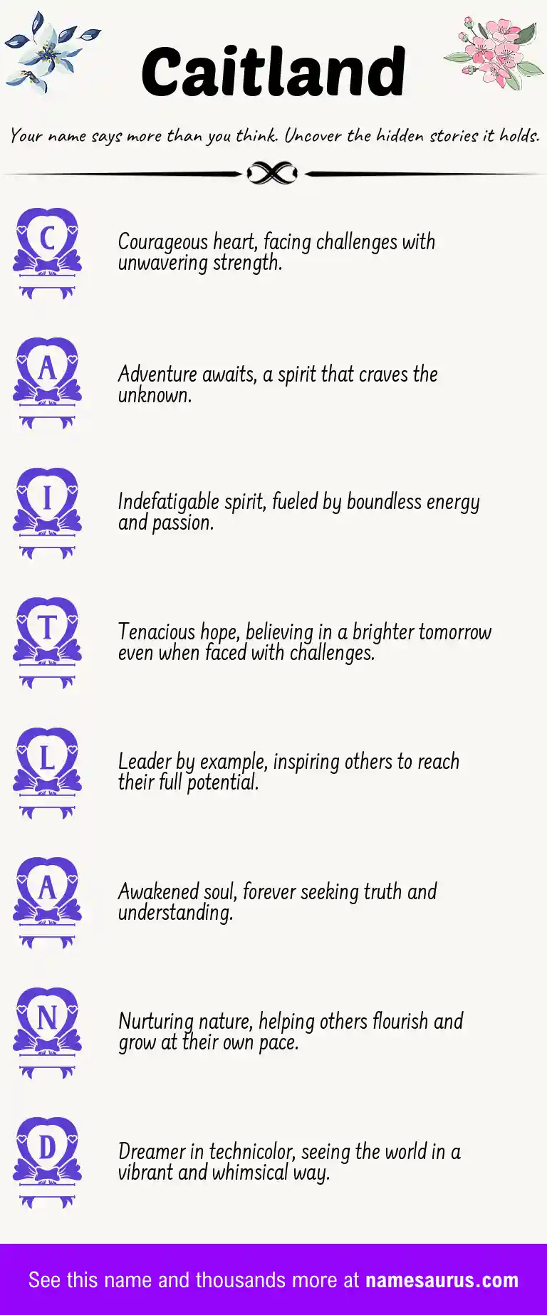 Acrostic poem about Caitland.