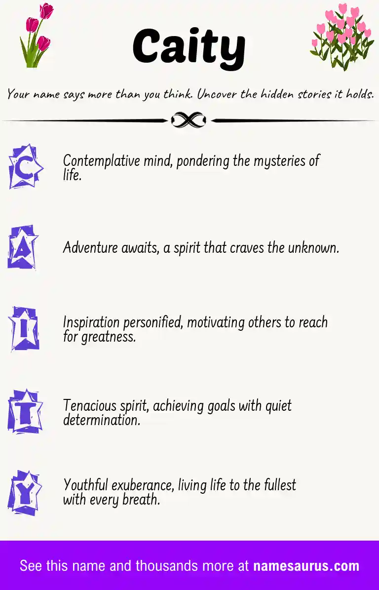 Acrostic poem about Caity.