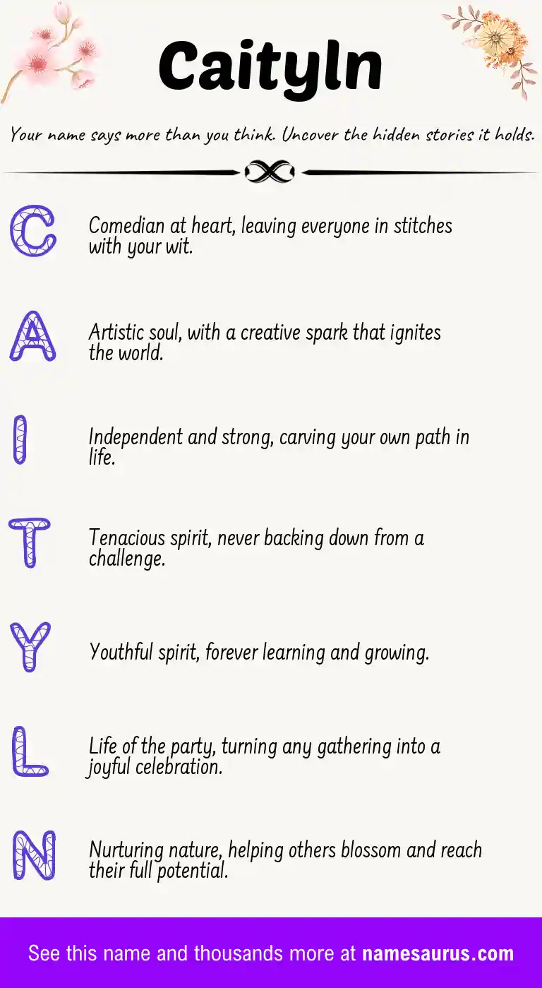 Acrostic poem about Caityln.