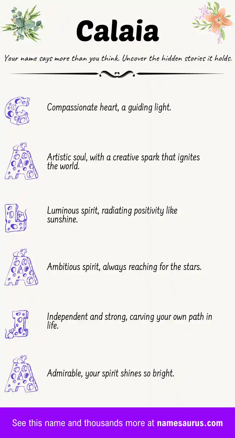 Acrostic poem about Calaia.