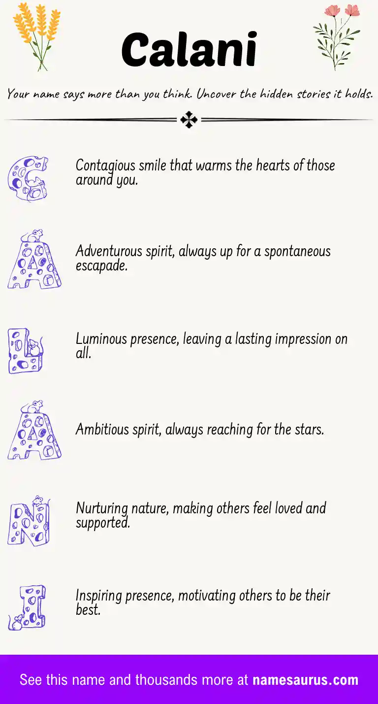 Acrostic poem about Calani.