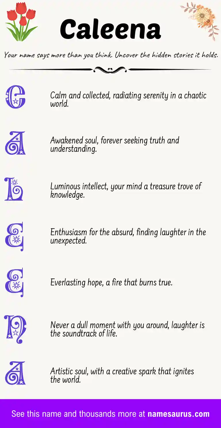 Acrostic poem about Caleena.