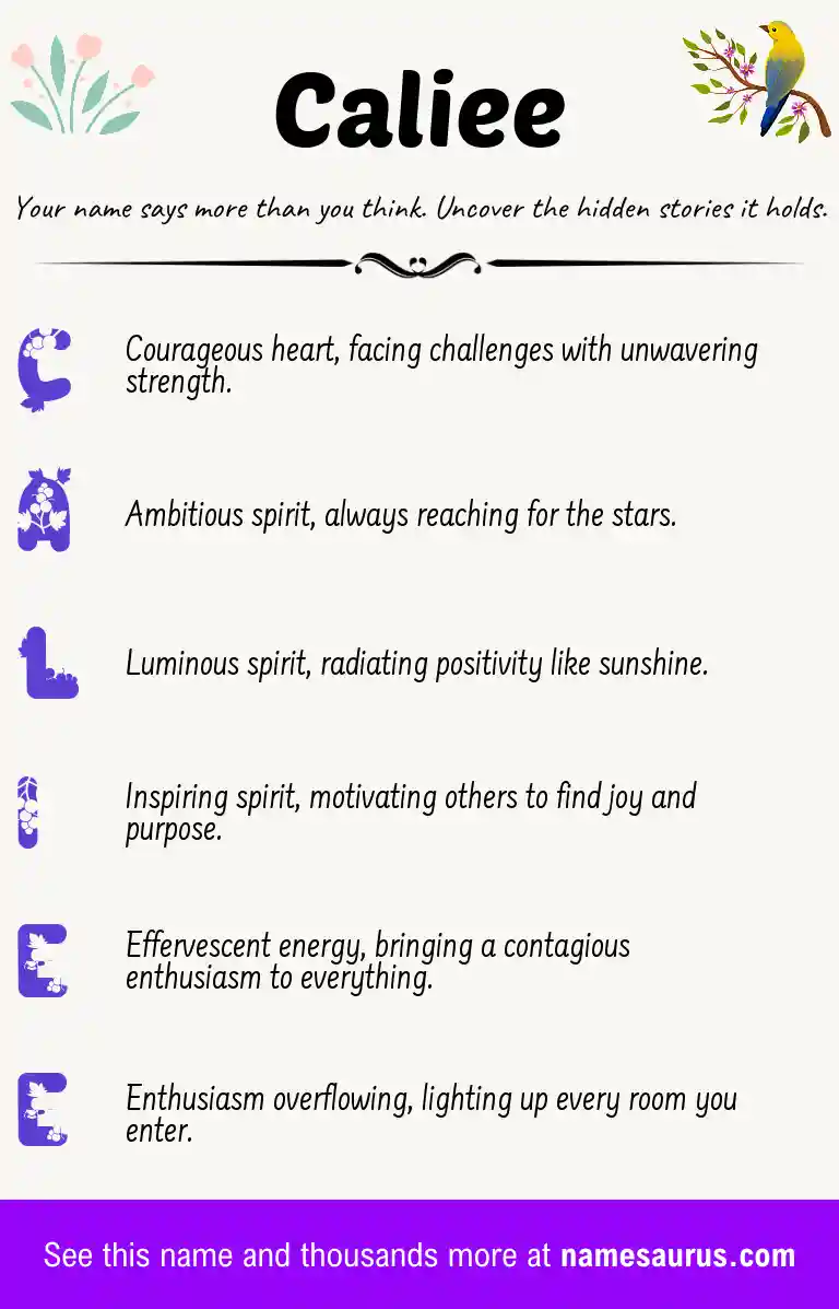 Acrostic poem about Caliee.
