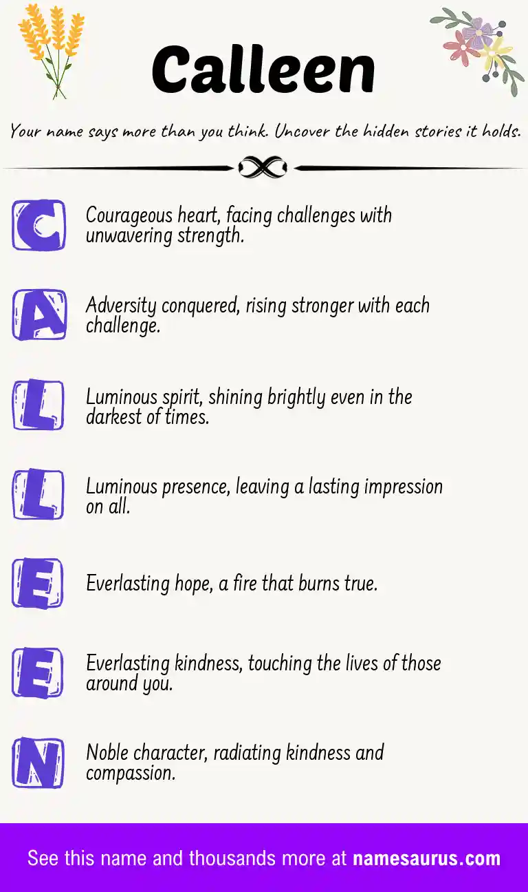 Acrostic poem about Calleen.