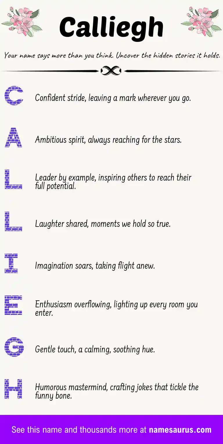 Acrostic poem about Calliegh.