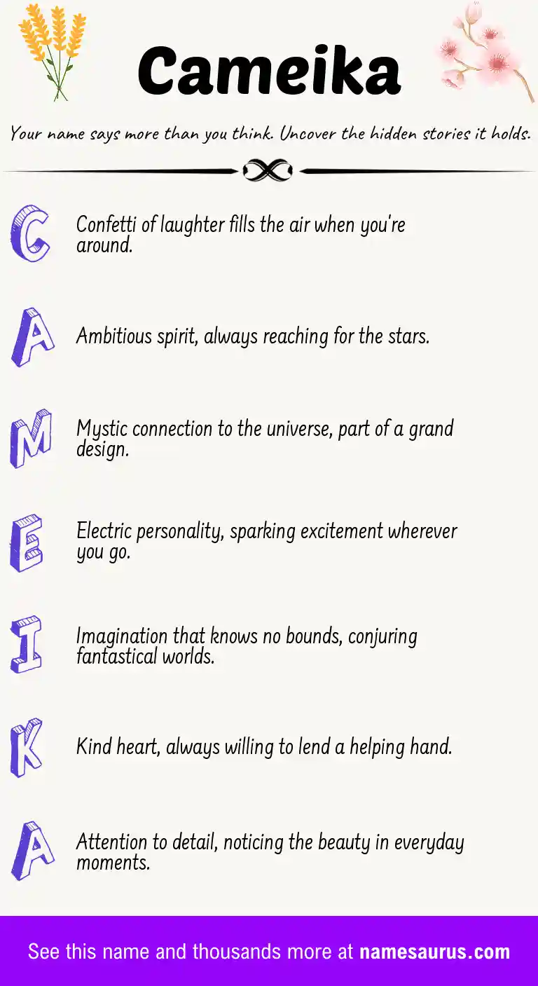 Acrostic poem about Cameika.