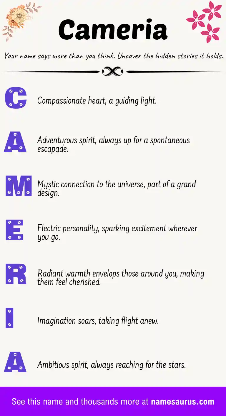 Acrostic poem about Cameria.