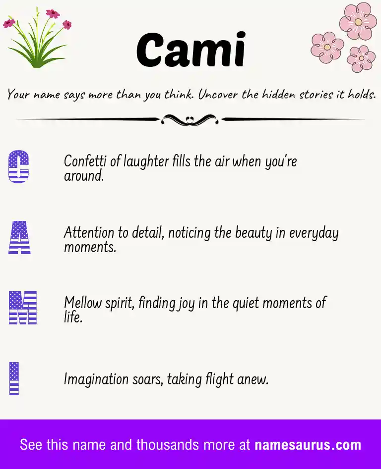 Acrostic poem about Cami.