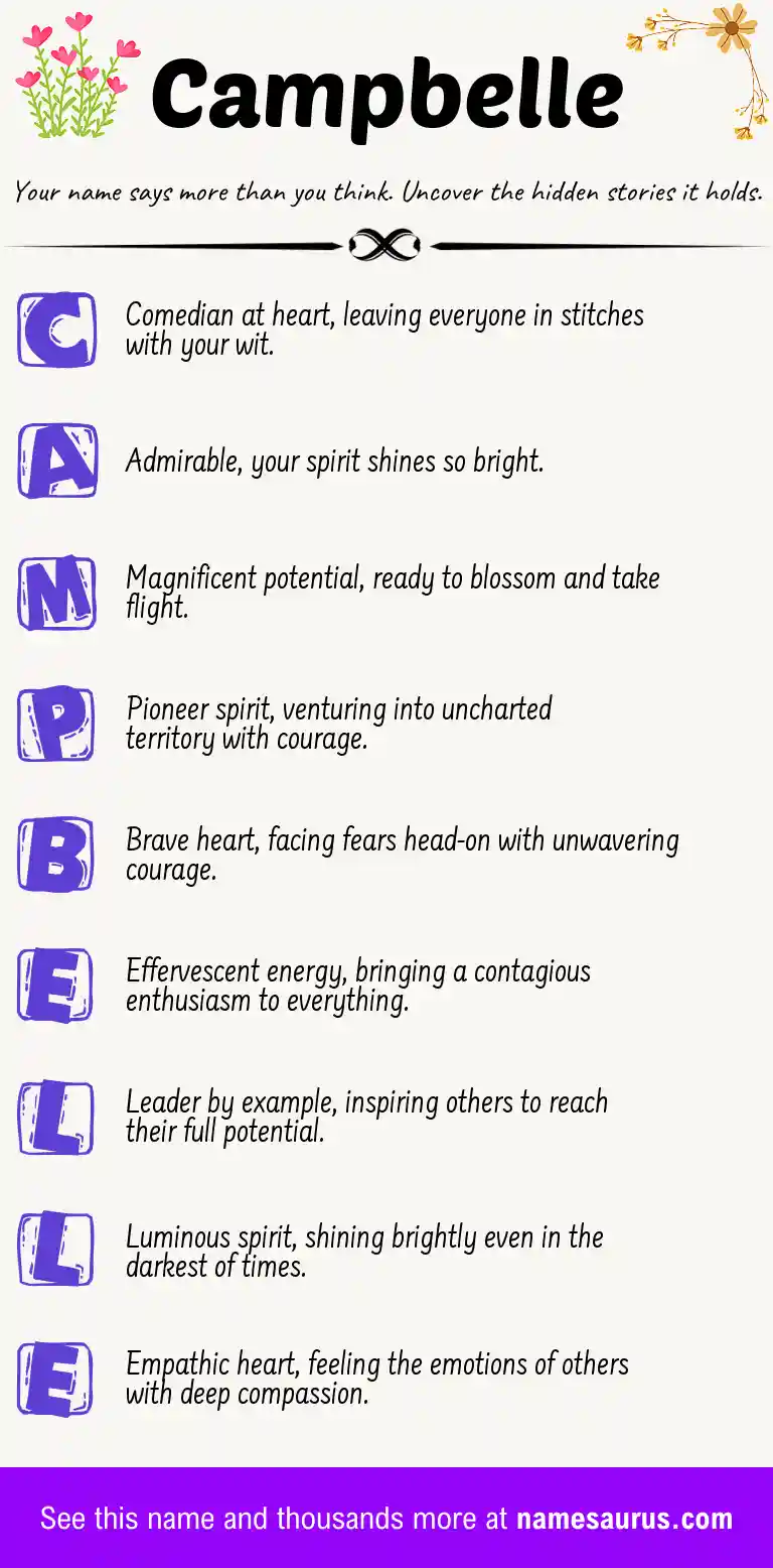 Acrostic poem about Campbelle.