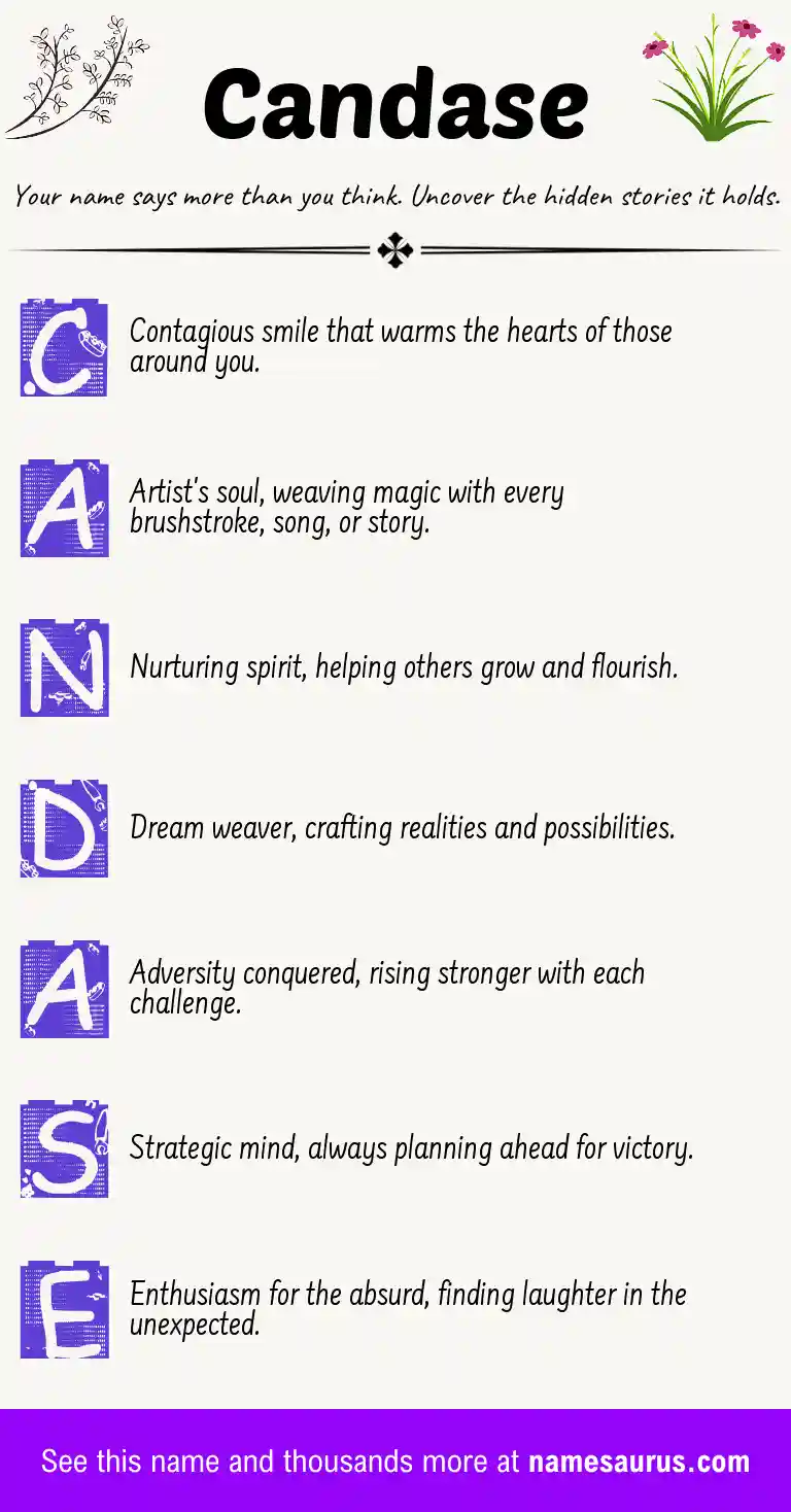 Acrostic poem about Candase.