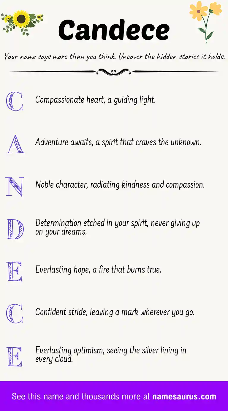 Acrostic poem about Candece.