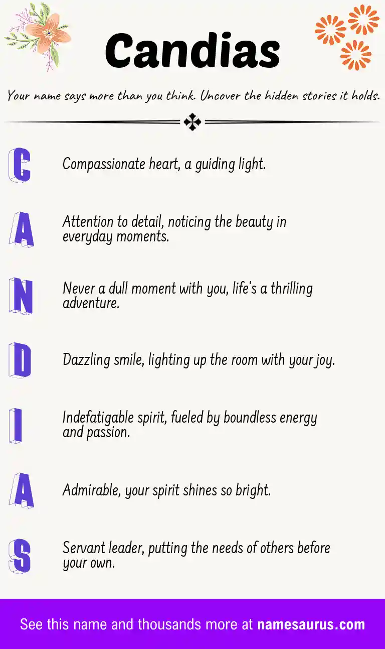 Acrostic poem about Candias.