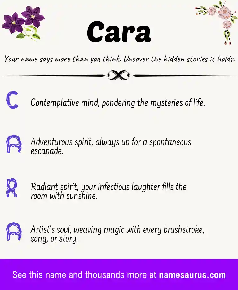 Acrostic poem about Cara.