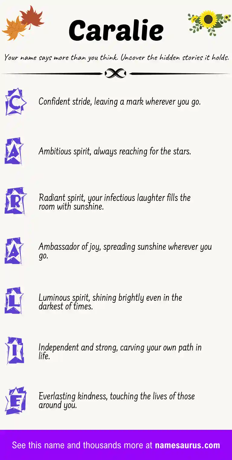 Acrostic poem about Caralie.
