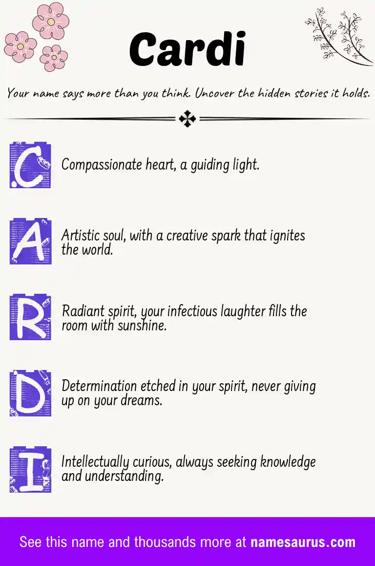 Acrostic poem about Cardi.