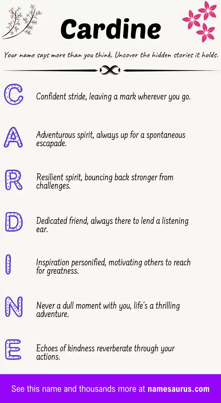 Acrostic poem about Cardine.