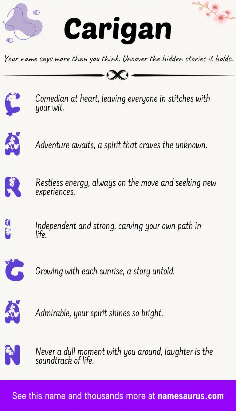 Acrostic poem about Carigan.