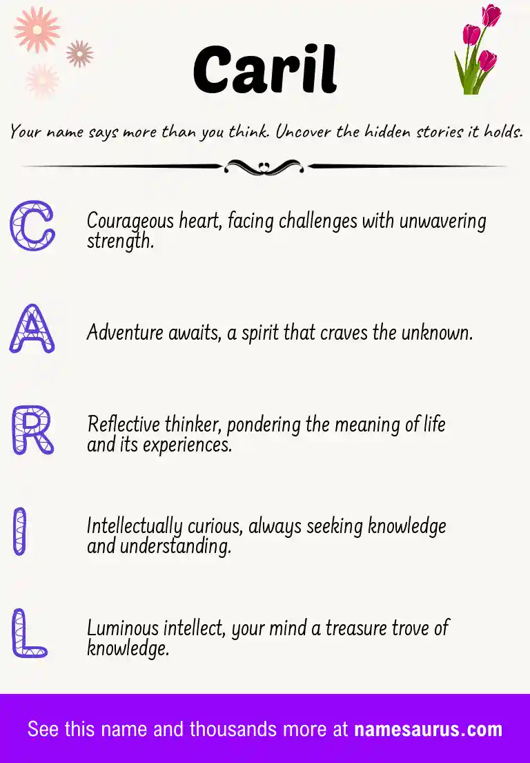 Acrostic poem about Caril.