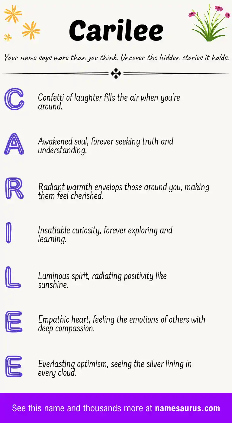 Acrostic poem about Carilee.