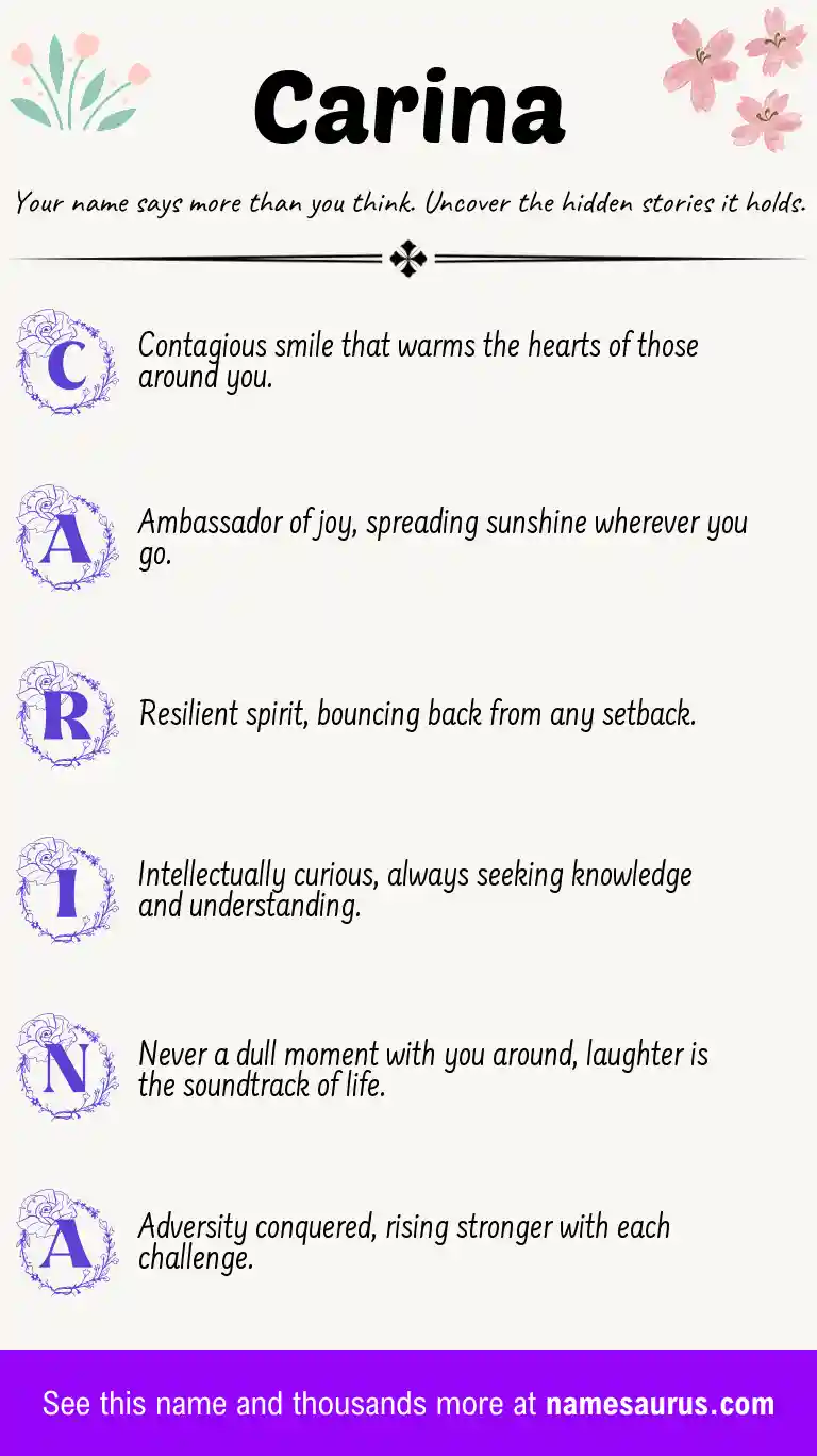 Acrostic poem about Carina.
