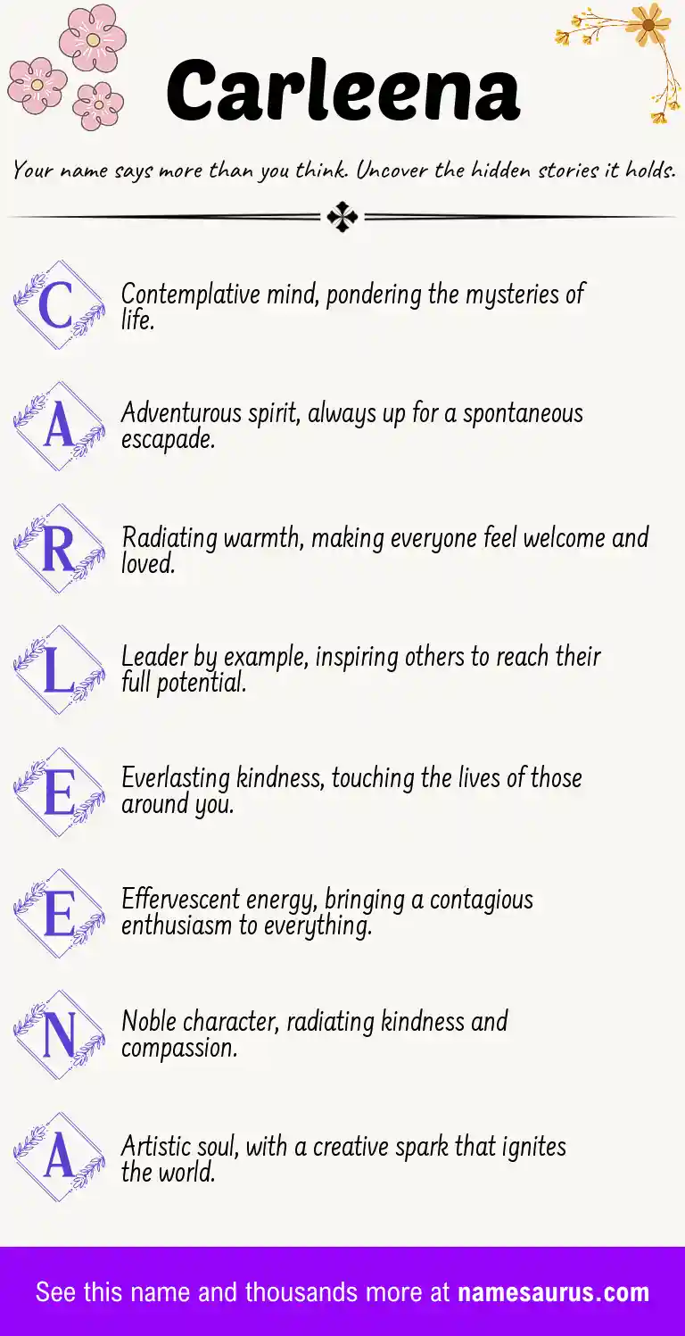 Acrostic poem about Carleena.