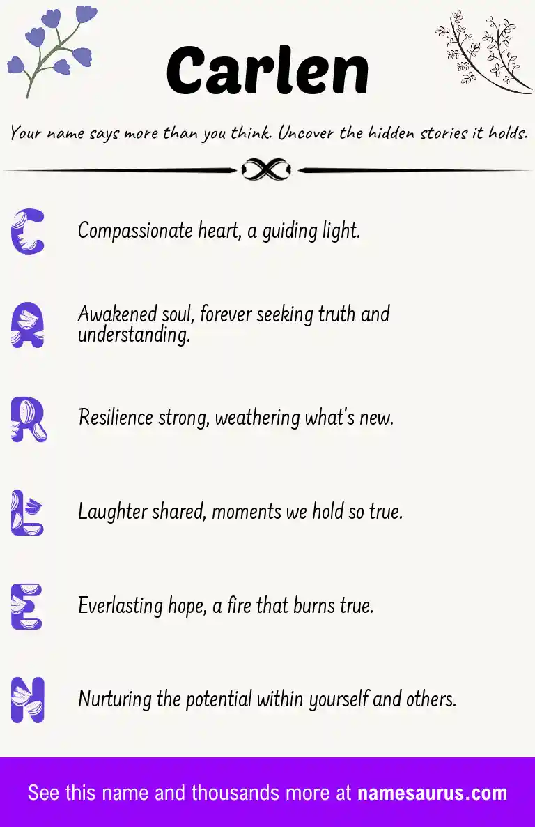 Acrostic poem about Carlen.