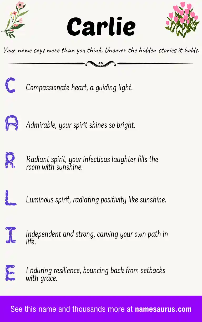 Acrostic poem about Carlie.