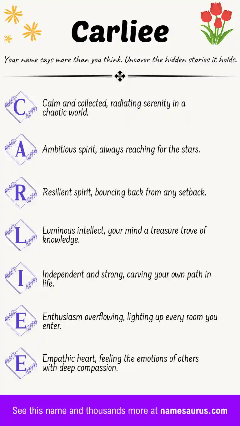 Acrostic poem about Carliee.