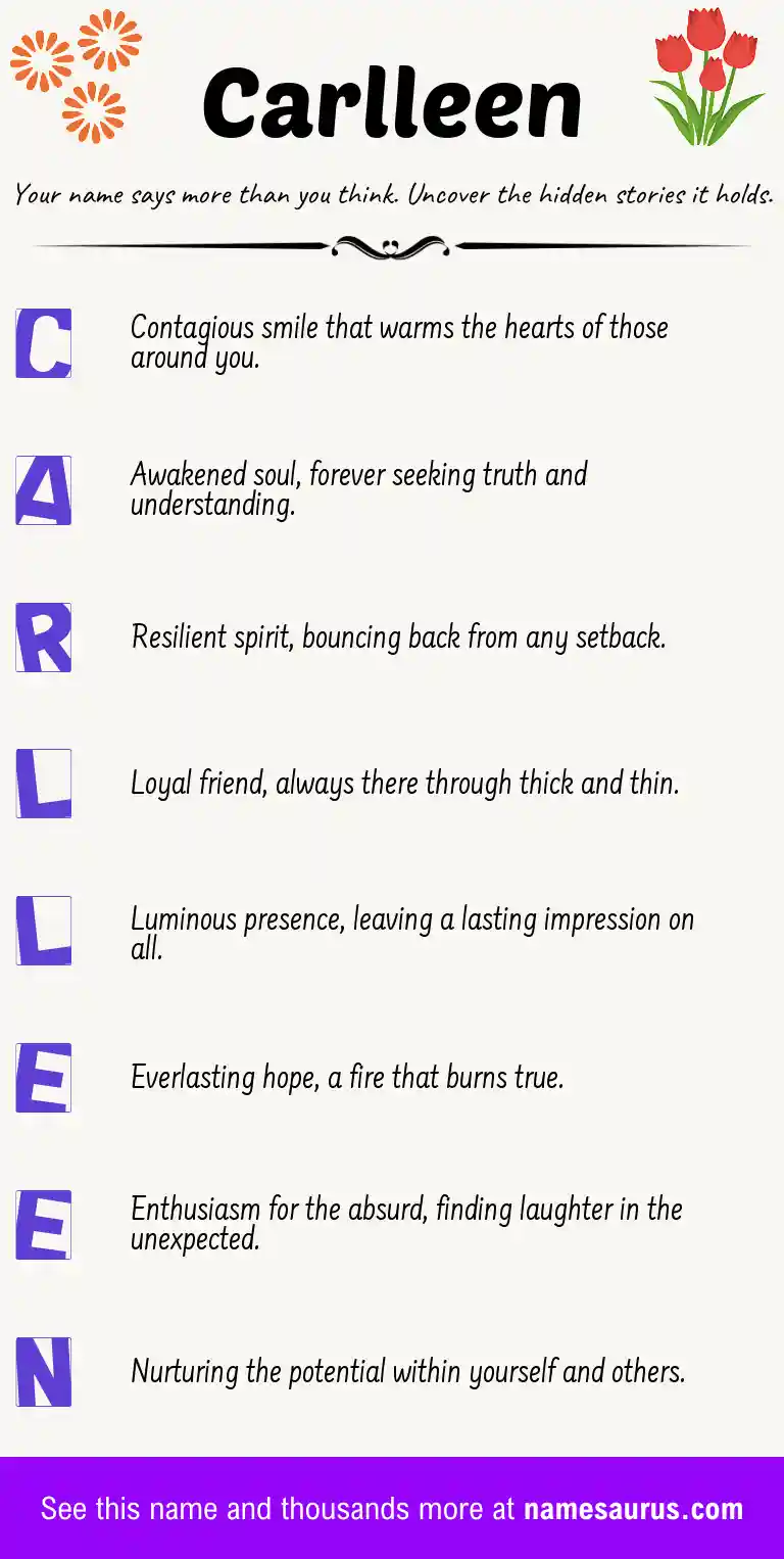 Acrostic poem about Carlleen.