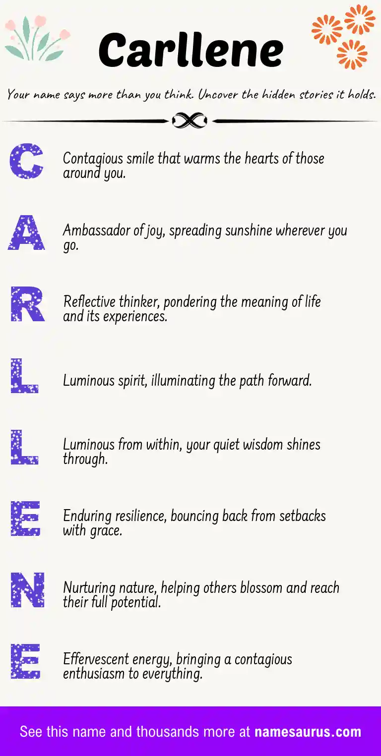 Acrostic poem about Carllene.