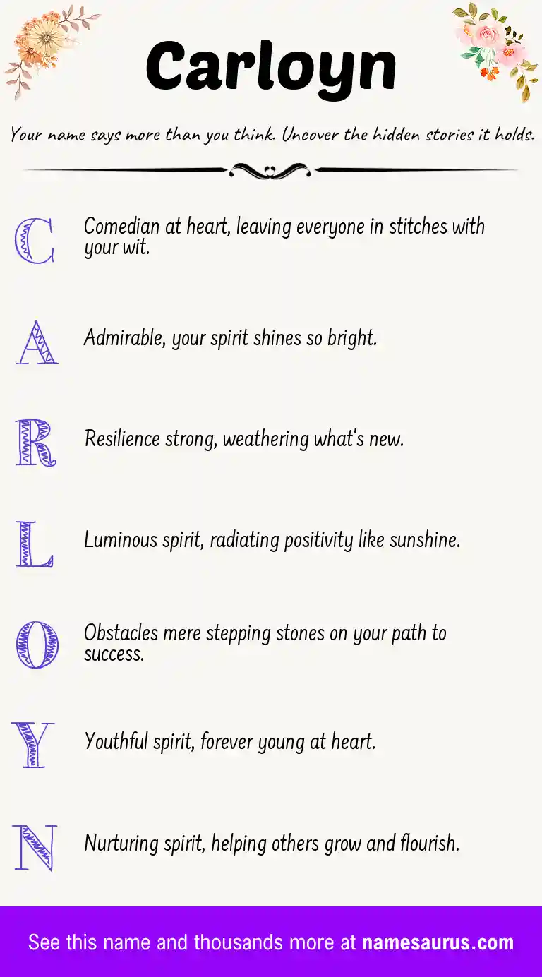 Acrostic poem about Carloyn.