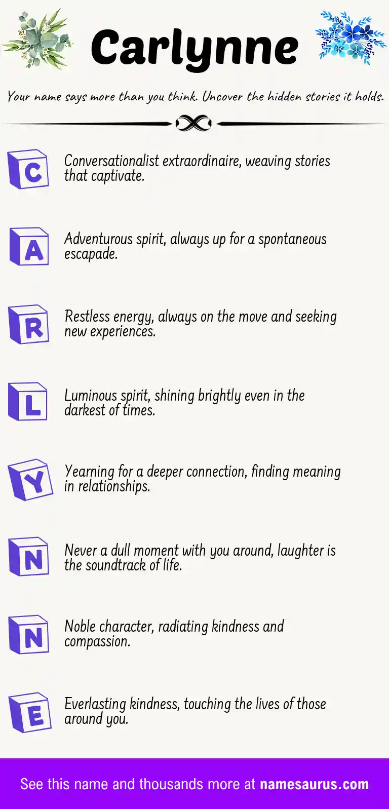 Acrostic poem about Carlynne.