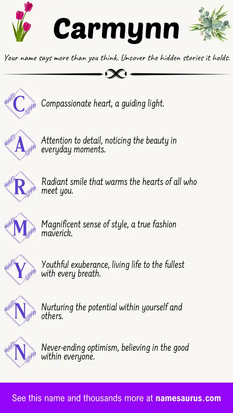 Acrostic poem about Carmynn.