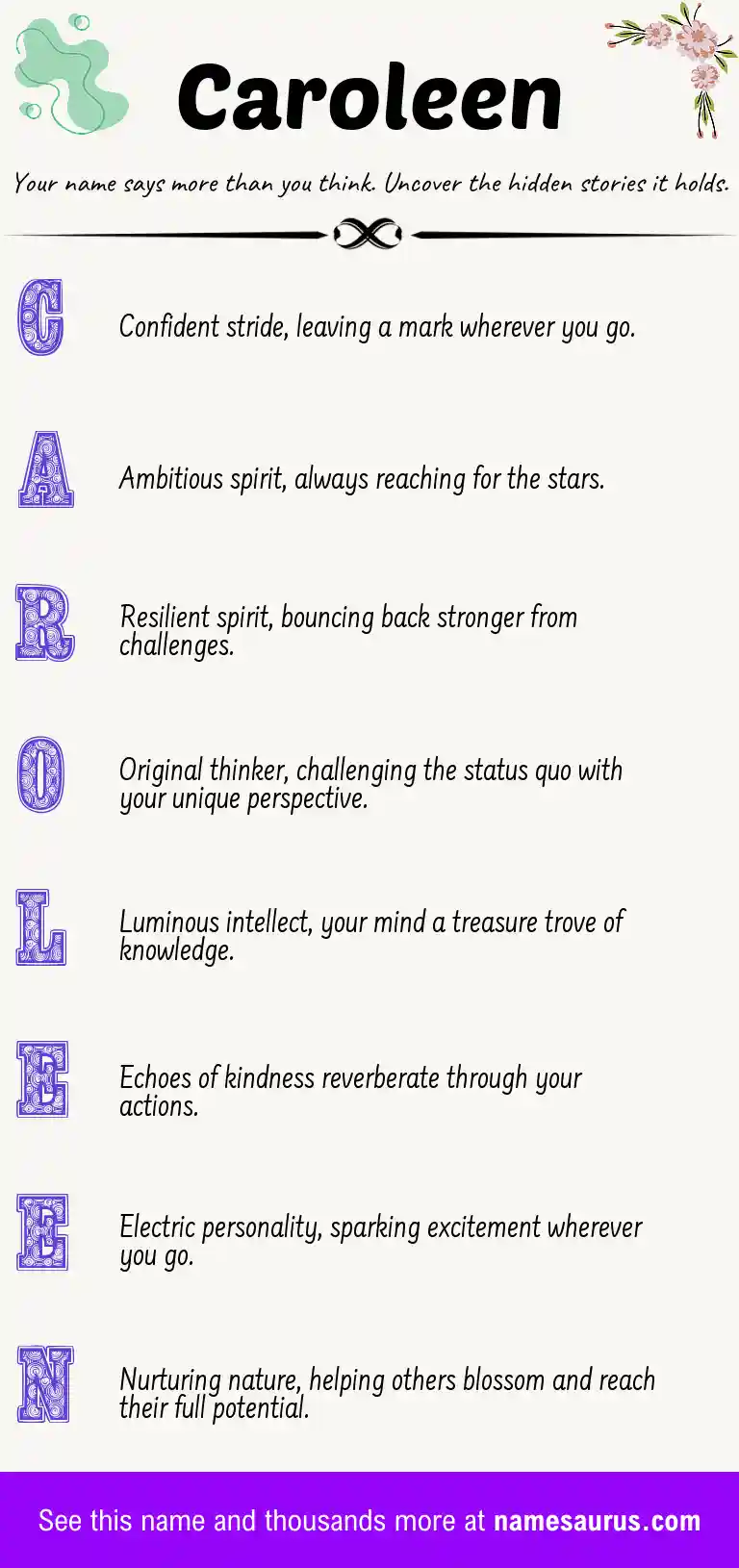 Acrostic poem about Caroleen.