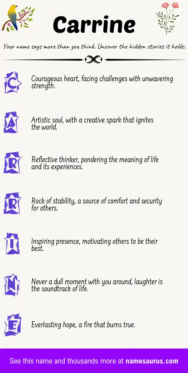 Acrostic poem about Carrine.