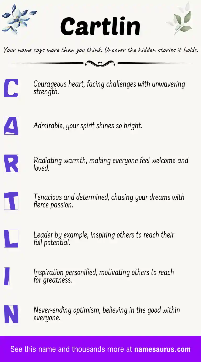 Acrostic poem about Cartlin.