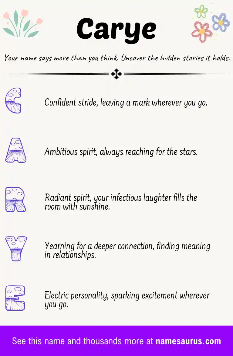 Acrostic poem about Carye.